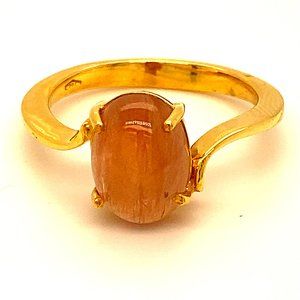 Cats Eye Scapolite 3.35ct Solid 18K Gold Ring